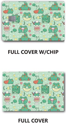 Cute Frog Small Chip Credit Card Stickers Slim Waterproof Anti-Wrinkling Removable Vinyl Decals Debit Card Skin Cover in Saudi Arabia