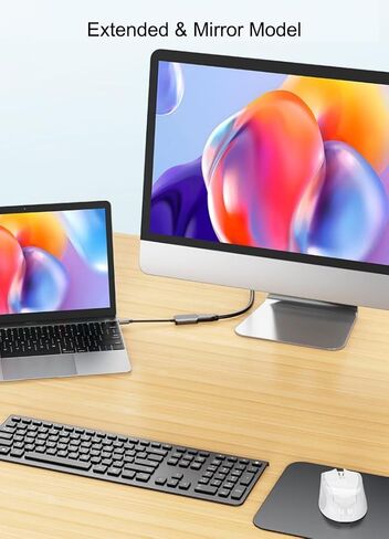 محول USB C إلى HDMI 4K@60 هرتز، محول من النوع C إلى HDMI [متوافق مع Thunderbolt 3/4] مع iPhone 15 Pro/Max، MacBook Pro/Air 2023، iPad Pro، iMac، S23، XPS 17، Surface Book 3 والمزيد in Saudi Arabia