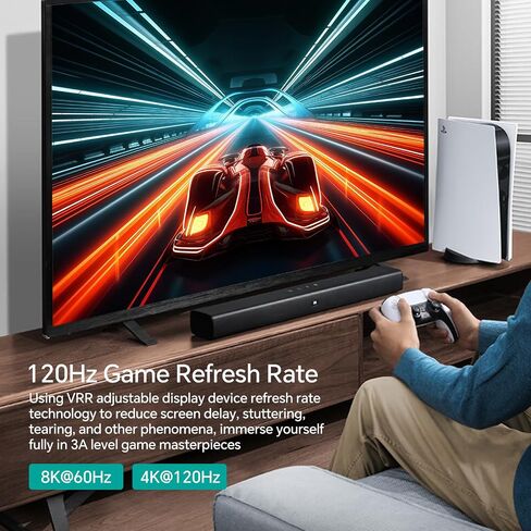 محول دونجل USB-C إلى HDMI 2.1 8K - شاشة عالية التحديث، متوافقة مع محول Thunderbolt 4/3 إلى HDMI 48 جيجابت في الثانية 8K 60 هرتز 4k 120 هرتز/144 هرتز HDR، HDCP2.3، Dolby in Saudi Arabia