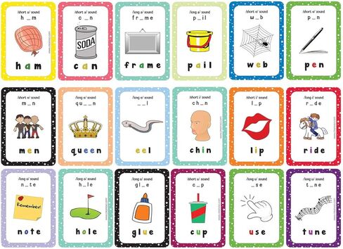Creanoso Phonics Consonant Blends Sounds Learning Cards (1-Deck) - Fun Stocking Stuffers for Home Tutoring Party Favors Supply Props Games - Suitable for Kids Boys Girls Children in Kuwait