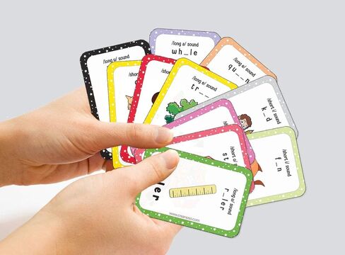 Creanoso Phonics Consonant Blends Sounds Learning Cards (1-Deck) - Fun Stocking Stuffers for Home Tutoring Party Favors Supply Props Games - Suitable for Kids Boys Girls Children in Kuwait