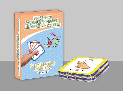 Creanoso Phonics Consonant Blends Sounds Learning Cards (1-Deck) - Fun Stocking Stuffers for Home Tutoring Party Favors Supply Props Games - Suitable for Kids Boys Girls Children in Kuwait