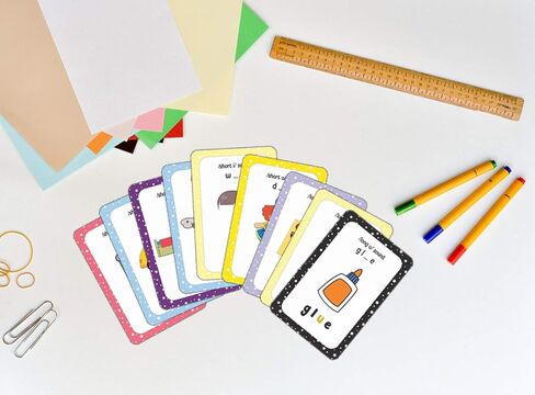 Creanoso Phonics Consonant Blends Sounds Learning Cards (1-Deck) - Fun Stocking Stuffers for Home Tutoring Party Favors Supply Props Games - Suitable for Kids Boys Girls Children in Kuwait