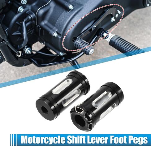 X AUTOHAUX 1Pair Black Chrome Tone Motorcycle Shifter Foot Pegs Shift Lever Aluminum Fit for Harley Davidson Touring in Saudi Arabia