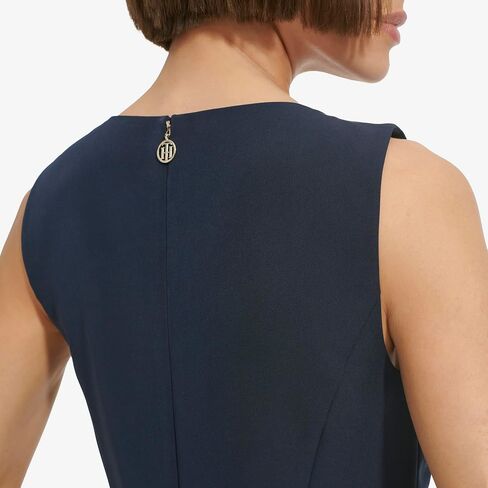 Tommy Hilfiger womens Sleeveless Split Neck Solid Drapey Crepe Jumpsuit in Saudi Arabia
