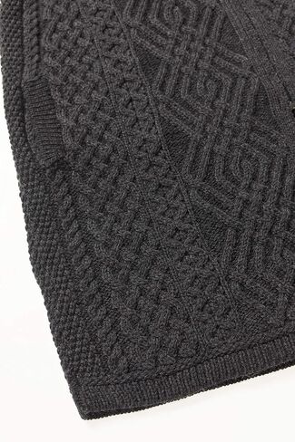 Aran Crafts Women's Irish Soft Cable Knitted Side Zip Coat (100% Merino Wool) in Kuwait