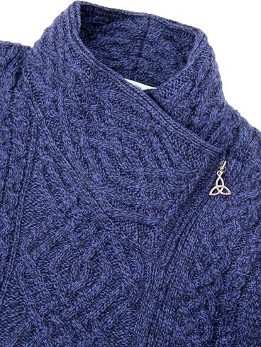 معطف Aran Crafts النسائي الأيرلندي الناعم بسحاب جانبي محبوك (100% صوف ميرينو) in Kuwait