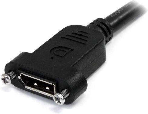 StarTech.com 3 ft. (0.9 m) Displayport Male to Female Cable - Mounting - Latched Connectors - DisplayPort - DP Monitor Cable (DPPNLFM3) Black in Saudi Arabia