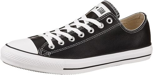 Converse Men's CTAS Leather Low Top, Black, Size 10.5 in Saudi Arabia
