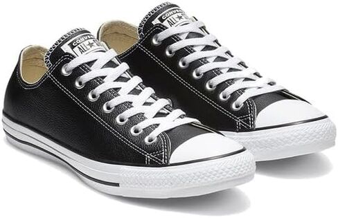 Converse Men's CTAS Leather Low Top, Black, Size 10.5 in Saudi Arabia