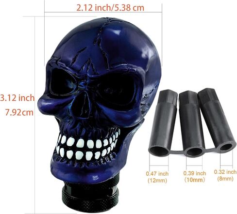Arenbel Skeleton Car Racing Shift Stick Speed Grip Knob Skull Gear Lever Shifter Handle Fit Most Manual Auto Transmissions, Black Pattern in Saudi Arabia