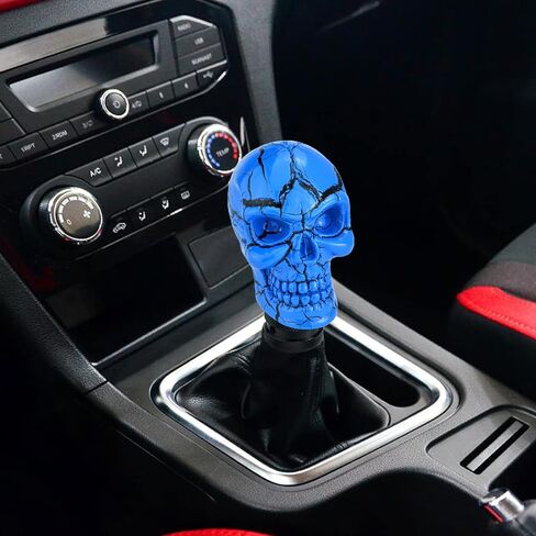 Arenbel Skeleton Car Racing Shift Stick Speed Grip Knob Skull Gear Lever Shifter Handle Fit Most Manual Auto Transmissions, Black Pattern in Saudi Arabia