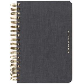 Full Focus Leather Coil Planner by Michael Hyatt - The #1 Daily Planner to Set Annual Goals, Increase Focus, Eliminate Overwhelm, and Achieve Your Biggest Goals - Hardcover (Navy Blue) in Saudi Arabia