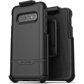 حافظة واقية بمشبك حزام لهاتف Galaxy S9 (2019 Rebel Armor) غطاء كامل الجسم متين وشديد التحمل مع حامل (أسود) (S9)
