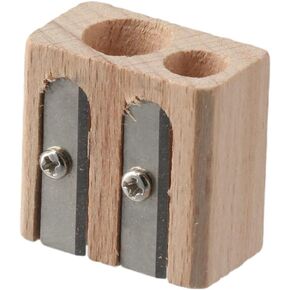 Double Hole Wooden Pencil Sharpener (Small and Large Holes), Suitable for Ordinary Pencils, Handheld Pencil Sharpener