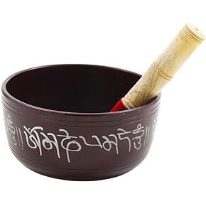Store Indya Hand Painted Metal Tibetan Singing Bowl Set - 7 Inch Musical Instrument Chakra with Wooden Stick Mallet - For Meditation, Yoga, Spiritual Healing, and Stress Relief -Spiritual Gifts