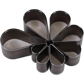 Leather Cutting Dies, 8Pcs Leather Die, Leather Die Cutter Leather Die Cut Shapes Teardrop Alloy Steel One Hole Hollow Cutter Punch Tool