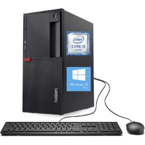 Lenovo ThinkCentre M910T Tower Desktop Computer PC, Core i5-7600 3.5GHz up to 4.1GHz, 16GB RAM, 512GB SSD, AC Wi-Fi, Wired Keyboard and Mouse, DisplayPort, Windows 10 Pro (Renewed)