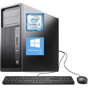 HP Z240 Tower Workstation Gaming Desktop Computer, Intel i7-6700 3.4GHz up to 4.0GHz, 16GB DDR4 RAM, 1TB SSD, DisplayPort, WiFi, Bluetooth, Wired Keyboard and Mouse, Windows 10 Pro (Renewed)