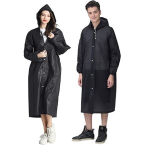 Rain Coats (2 Pack) - Reusable EVA Rain Ponchos for Adults Rain Jackets Raincoats for Men Women in Kuwait
