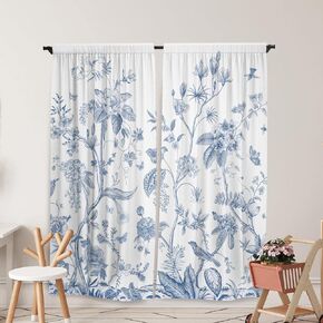 Summer Beach Window Curtains Tropical Palm Trees Hawaii Style Curtain Panels for Living Room Bedroom Home Rod Pocket Drapes Decor Durable Fabric 82 in x 84 in