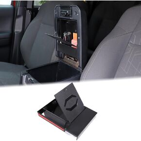Armrest Hidden Storage Box Compatible with Toyota Tacoma 2016-2023 Center Console Handrail Privacy Storage Box Organizer Tray Armrest Storage Box Container Insert Pallet Manager Accessories