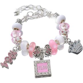 Pink Group Bling Crown 1946 TLOD Bracelets Top Lady Womenhood Organization Members Gifts Jewelry