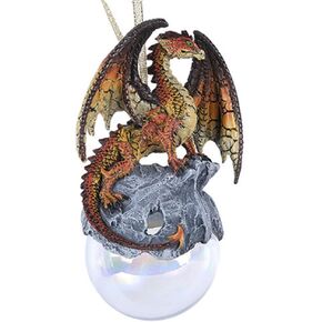 Checkmate Dragon Ornament Ball by Ruth Thompson Christmas Tree Holiday Decoration Gift Decor (Black)