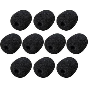 Headset Microphone Covers Foam, Replacement Soft Mic Windscreen Cover for Turtle Beach Recon 50 Razer BlackShark V2 X BlueParrott B450-XT Gaming/Office Headphones with Gooseneck Microphones-10 Pack