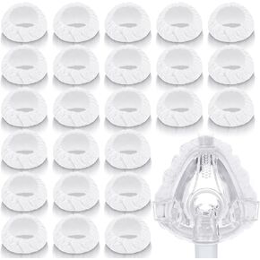 24 Pack Mask Liners Full Face Reusable Soft Mask Covers Reduce Air Leaks and Blisters Washable Cushion Covers Compatible with Most Full Face Masks, Blue
