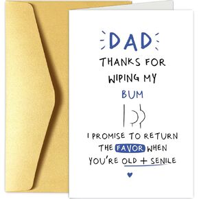 Chenive Funny Father’s Day Card from Kids, Fathers Day Greeting Card, Birthday Gift for Dad, Well Done Dad I’m Awesome