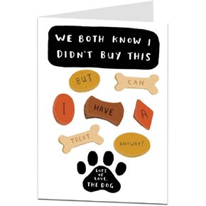 Funny Birthday Card From The Dog Perfect For Dad Mom Son Daughter Wife Boyfriend Husband