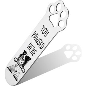 Collie Dog Gifts, Collie Dog Bookmark for Collie Dog Lover Book Lovers Bookworm Bookish Nerd, Collie Dog Gifts for Women, Bookmark Dog Lover, Book Club Gifts for Reader Dog Owner Lover-DX123