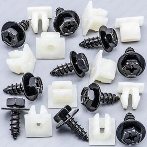 Rexka 10 Sets Bumper Cover Splash Shield Mud Guard Screw Bolt & Nylon Screw Grommet Nuts for Toyota Lexus 90159-60498 RAV4 Avalon Camry Highlander Prius ES300h GS350