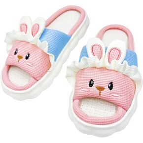 Womens Cartoon Animal Slippers Home Linen Slippers Men's and Women's Cartoon Slides Cloud Slippers Super Soft Shoes for Boys and Girls