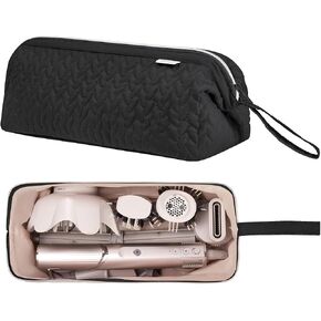 Shark Flex Style Case for Dyson Airwrap Hair Dryer Brush Revlon Hair Tools Travel Bag Carrying Case Flat Curling Iron Organizer (Beige)