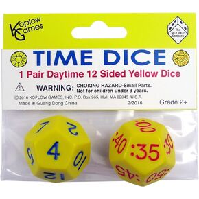Koplow Time Dice Pair of Yellow AM, 2/set (KOP18847)