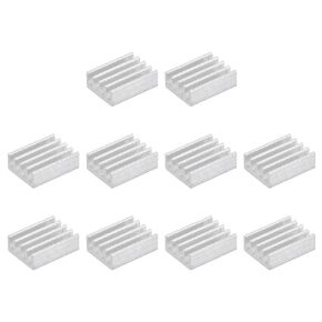 uxcell 30x11x5mm Silver Tone Thermal Self Adhesive Aluminum Heatsink Electronics Cooler 10 Pcs