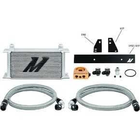 ميشيموتو MMOC-370Z-09T طقم مبرد الزيت متوافق مع نيسان 370Z 2009-2020 إنفينيتي G37، 2008-2015 كوبيه فقط فضي
