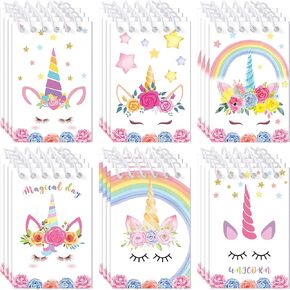 24 Pcs Mini Unicorn Notepads Small Notebooks Spiral Journal Notepads School Classroom Rewards Supplies Unicorn Party Favors Gift Bags Pinata Fillers for Girls Kids Birthday Party Goody Bags Stuffers