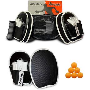 2 Player Dual Handed Table Tennis Game - New Spin to The Classic Ping Pong Game - One Paddle Glove for Each Hand - Fun New Gameplay for Family and Friends - Compete to Become The Next 2Pong Champion