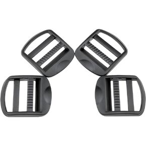 Metal Ladder Latch Sliders Adjustable Zinc Alloy Buckles Backpack Strap Accessories (Electrophoretic Black 25mm) 4PCS