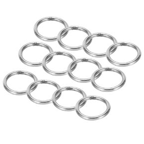 PATIKIL Metal O Rings, 304 Stainless Steel O-Ring Heavy Smooth Round Rings for Macrame Keychain