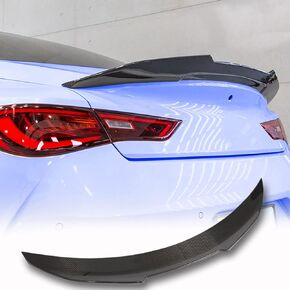 MCARCAR KIT Real Carbon Fiber Trunk Spoiler for Infiniti Q60 Q60S Coupe 2017-2022 CF Rear Boot Lid Highkick Wing Lip Factory Outlet