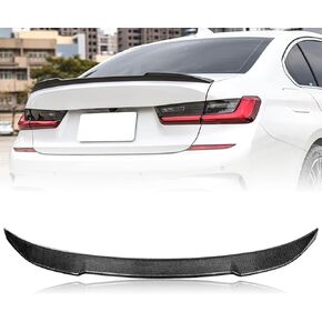 Real Carbon Fiber Spoiler Compatible with BMW 3 Series G20 Sedan G80 M3 Trunk Spoiler 2019-2024 (CS Type)