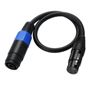 Speakon to XLR Speaker Cable, XLR 3 Pin Male to Speakon Female Speaker Audio Adapter for DJ/PA Speaker Cord with Twist Lock (Speakon to XLR Male 50cm/1.6Feet)