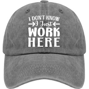 I Don't Know I Just Work HERE Baseball Cap Dad Hats Pigment Black Hat for Men Gifts for Girlfriends Beach Cap in Saudi Arabia