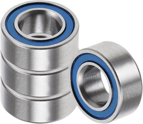 4pcs Deep Groove Ball Bearings - [5mm x 10mm x 4mm] Chrome Steel Balls for Motors Machine Tool Gearboxes Bearing Use, Double Seal ABEC1 in Saudi Arabia