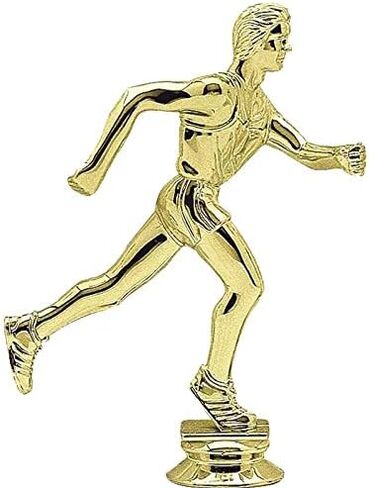 Crown Awards Track and Field Trophies with Custom Engraving, 6" Personalized Male Sprint Trophy On Black Base Prime in Kuwait