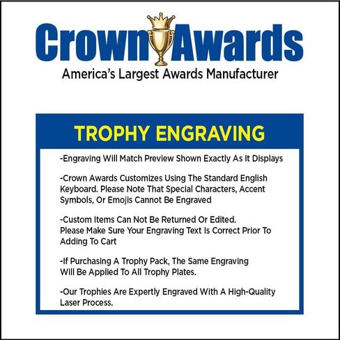 Crown Awards Track and Field Trophies with Custom Engraving, 6" Personalized Male Sprint Trophy On Black Base Prime in Kuwait